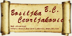 Bosiljka Čevrljaković vizit kartica